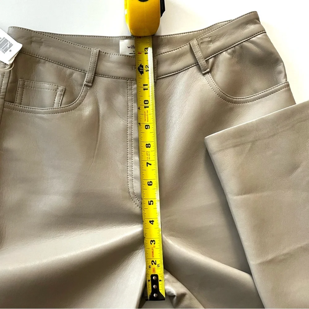 🌷NWT Vegan Leather Wilfred Light Taupe/Tan Pants. Size: 8 - Picture 7 of 16